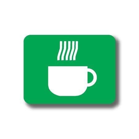 Ergomat 36in x 27in RECTANGLE SIGNS - Hot Beverage DSV-SIGN 972 #2378 -UEN